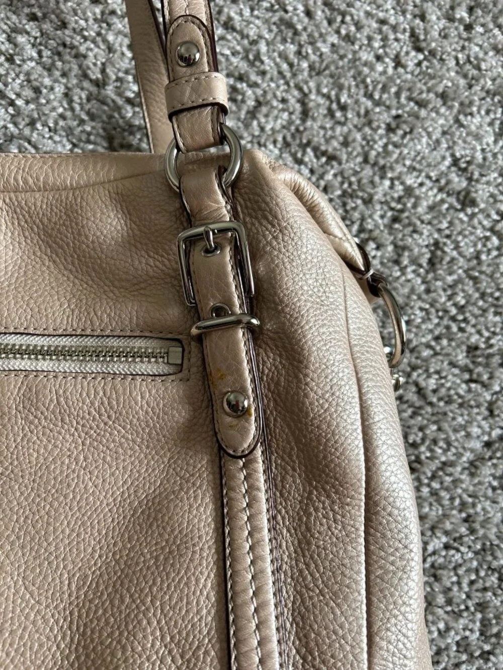 Y2K Coach Women's Pebbled Leather Satchel Handbag With Adjustable Strap
